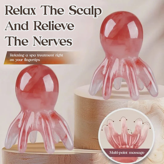 Octopus Hoofdmassager - Ontspannende Hoofdhuidmassage & Acupressuur Tool