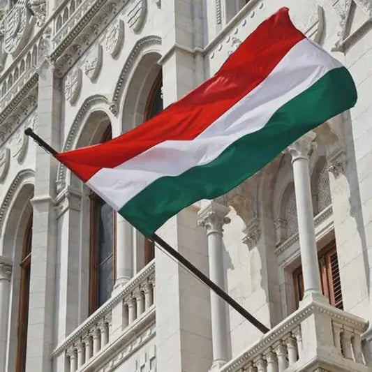 Hongarije Vlag 90x150cm Polyester - Binnen & Buiten Decoratie