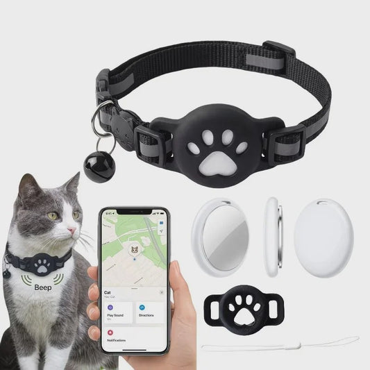 GPS Tracker Halsband voor Katten & Honden - Vind Je Huisdier Makkelijk Terug met Apple Find My Compatibiliteit