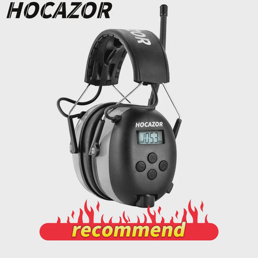 HOCAZOR Gehoorbescherming Koptelefoon met FM/AM Radio - NRR 25dB