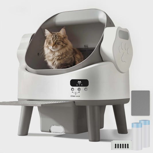 Automatische Kattenbak - Slim, Zelfreinigend & Geurvrij met Veiligheidssensor