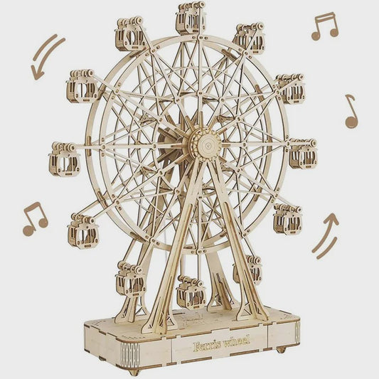 Robotime Rolife 3D Houten Reuzenrad Muziekdoos - Bouwpakket voor Jong en Oud