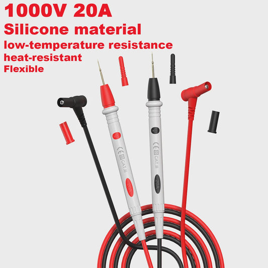 Universele Multimeter Testkabels - 1000V 20A Siliconen Probes met Naaldpunt