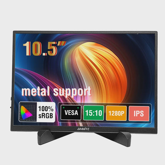 Anmite 10.5" Draagbare Monitor - 1280P HDR, 15:10 Beeldverhouding, Touchscreen Optioneel