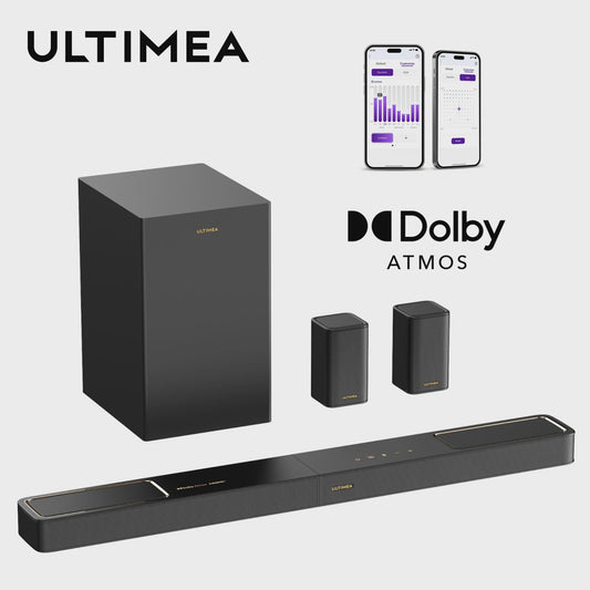 ULTIMEA 5.1.2ch Soundbar Home Theater Systeem met Dolby Atmos, 460W, Surround Speakers en App Bediening