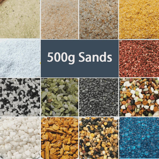 Natuurlijk Kristal Zand 500g - Bodemsubstraat voor Aquarium, Terrarium & Decoratie