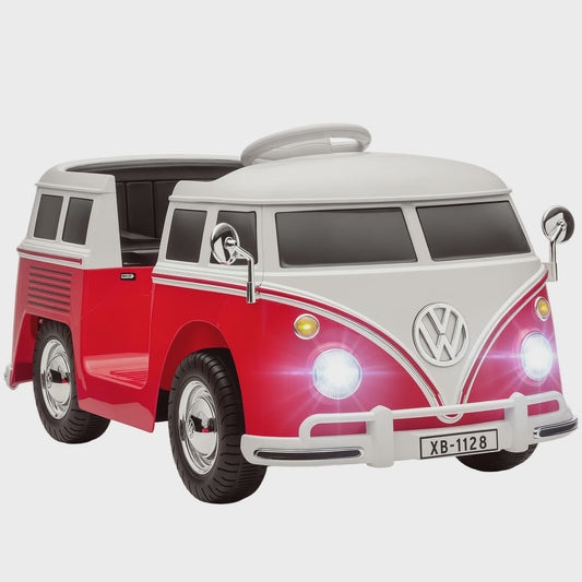 Officieel Gelicenseerde Volkswagen T1 Elektrische Kinderauto 12V met Dubbele Motor en Soft Start