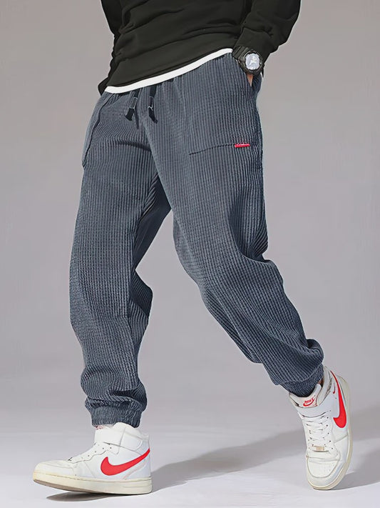 Warme Heren Corduroy Jogger Broek - Perfect voor Herfst & Winter Sport en Casual Gebruik