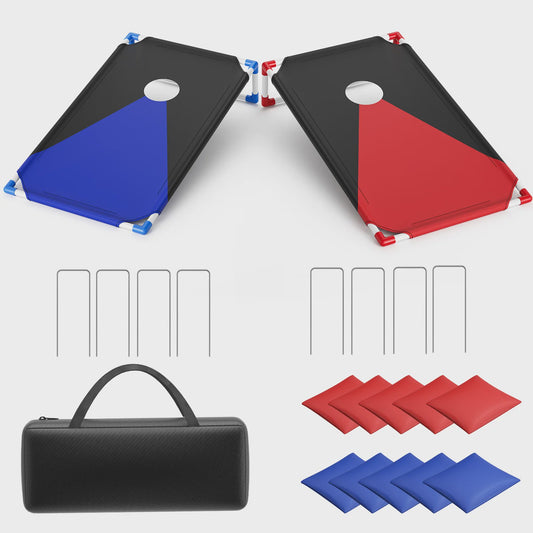 Draagbare Cornhole Toss Set - Outdoor Spel met 8 Bean Bags & Draagtas (3 x 2 Ft)