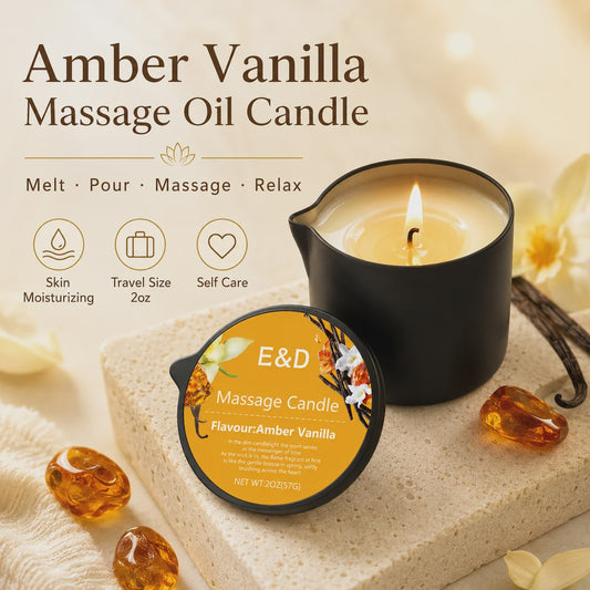 Luxe Massage Olie Kaars - Aromatherapie voor Ontspanning & Huidverzorging