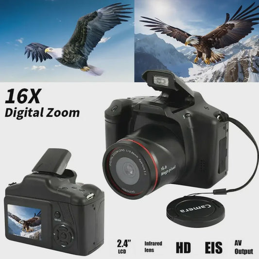 4K Digitale Fotocamera & Camcorder met 16MP, 16x Zoom - Perfect voor Vloggen, Feesten & Reizen