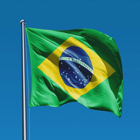 5x Braziliaanse Vlag 90x150cm - Nationale Vlag van de Federale Republiek Brazilië