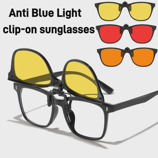 Clip-on Bril: Blauw Licht Filter & Nachtzicht voor PC, Gaming & Autorijden