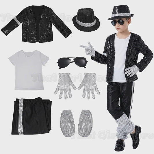 Michael Jackson Billie Jean Kostuum Kinderen - Popster Show Outfit