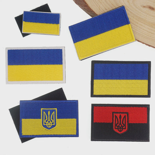 Oekraïne Vlag Patch met Klittenband - Geborduurde Kleding Applicatie
