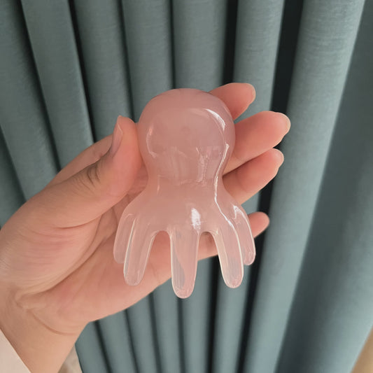 Schattige Octopus Hoofdhuid Massager - Resin, Stressverlichting & Haarverzorging