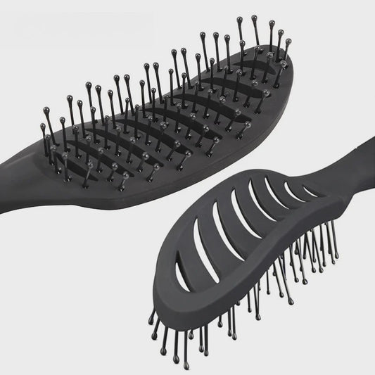 Gevormde Vent Haarborstel - Anti-statisch, Ontklittend & Scalp Massager voor Salonkwaliteit Styling