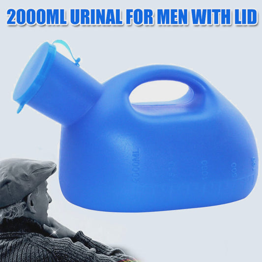 2000ml Dik Heren Urinaal met Deksel - Draagbare Plasfles voor Camping, Reizen & Thuis