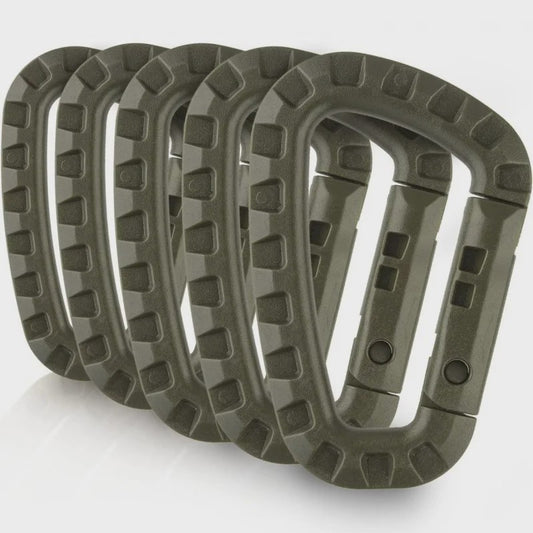 Tactische Karabijnhaak Clips D-Ring Gespen - Set van 1-10 Stuks voor Outdoor & Backpacking