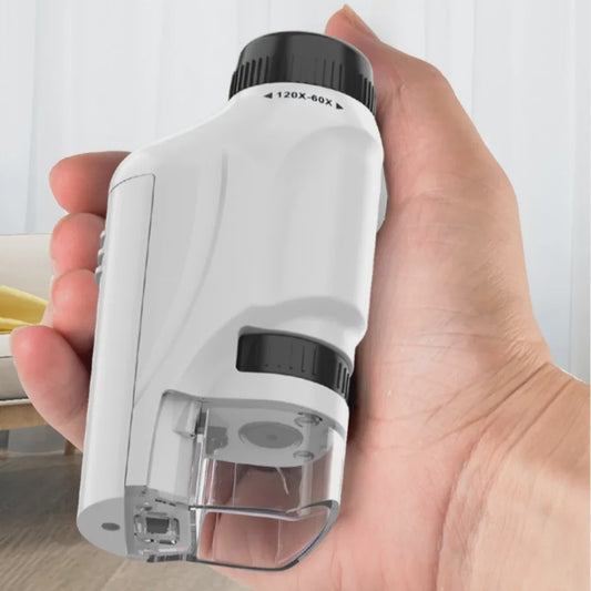 Draagbare Kinder Microscoop 60-120x met LED Licht - Ontdek de Wetenschap!