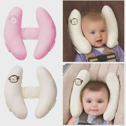 Baby Hoofd en Neksteun Kussen voor Autostoel & Kinderwagen - Verstelbaar Slaapkussen