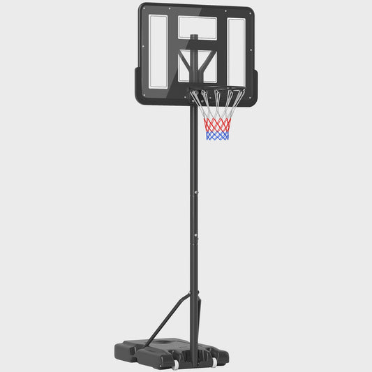 HOMCOM Basketbalpaal Verstelbaar 220-365 cm Zwart - Outdoor Basketbalring