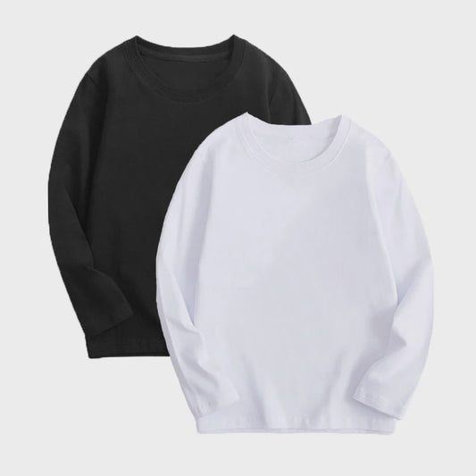 Basic Katoenen Longsleeve T-shirt voor Kinderen (2-14 Jaar) - Jongens & Meisjes
