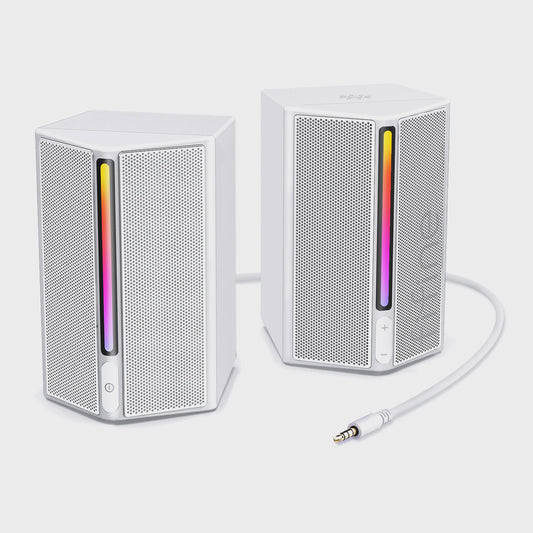 FIFINE A20 RGB PC Speakerset met Stereo Geluid - USB Powered voor PC, PS5, TV, Telefoon