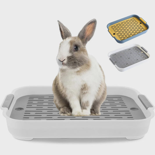 Huisdier Toiletbakje - Knaagdier Plasbak voor Konijn, Cavia, Hamster & Fretten