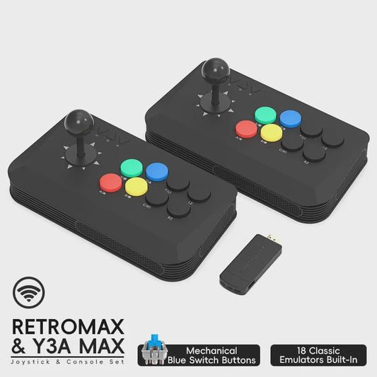 Wireless Arcade Stick Y3A Max - Pro Fight Joystick voor PC, TV Box & Retro Games