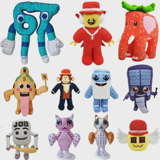 Pluche Speelgoed: Sammy Jandel Brainrot Knuffel - Aardbeien Olifant & Meer