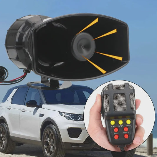 12V Auto Alarm Systeem: Luidspreker, Megafon, Sirene & Hoorn met Microfoon