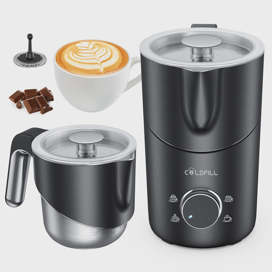 Automatische Melkopschuimer 6-in-1: Warme & Koude Schuim voor Koffie & Cappuccino