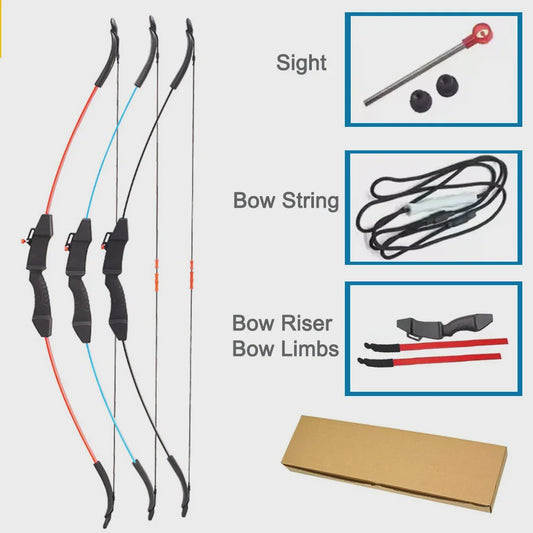 Kinder Recurve Boog en Zuignap Pijl Set - Junior Boogschieten Training 15-18lbs 42 inch