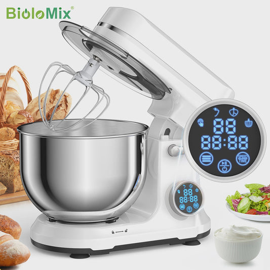 BioloMix Keukenmachine 1200W met Digitale OLED Display, 11 Snelheden & 5L Kom