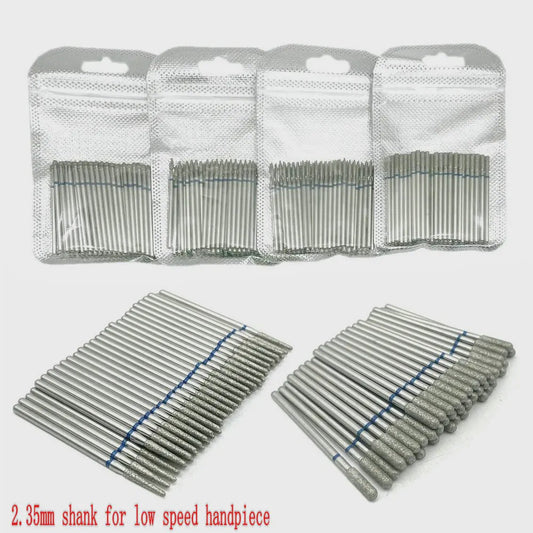 50 Stuks Diamant Freesjes Set - 2.35mm Schacht voor Nagel- en Tandheelkundig Gebruik