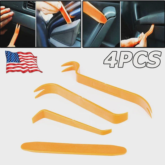 4-delige Autotrim Verwijderingsset: Paneel, Deur, Dashboard & Radio Clip Gereedschap