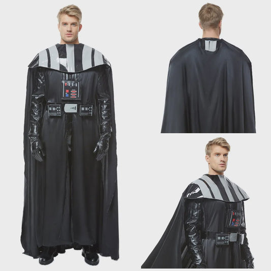 Darth Vader Cosplay Kostuum Heren - Compleet Halloween Verkleedpak met Cape