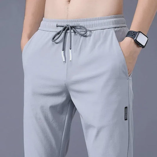 Ice Silk Heren Broek - Zomer, Business Casual, Elastisch & Ademend - Recht Model