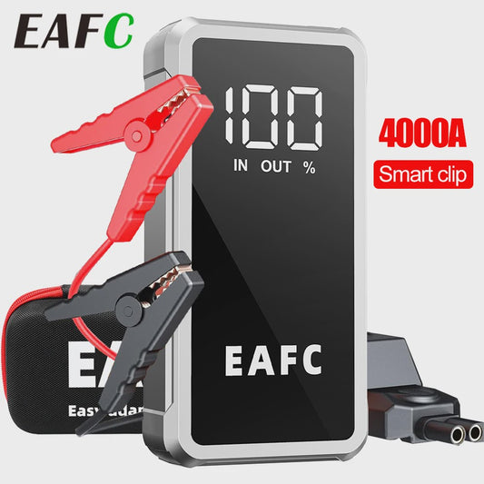 EAFC 4000A Draagbare Jump Starter & Powerbank - Noodstartapparaat met Slimme Klemmen