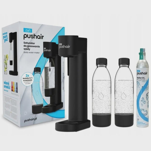 Dafi PushAir Water Carbonator Set met 2x 0.7L Flessen en CO2 Cartridge