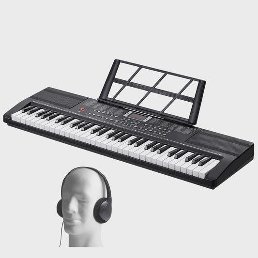 Digitale Keyboard Piano 61 Toetsen - Draagbaar, 200 Tones & 200 Rhythms - Ideaal voor Beginners