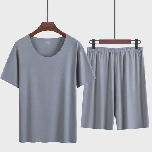Heren Pyjama Set: IJssilke Korte Mouw & Short - Zomer Comfort