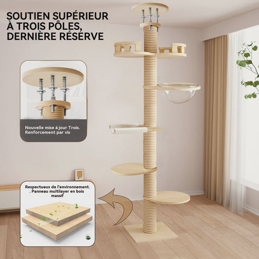 Luxe Kattenkrabpaal met Meerdere Plateau's en Sisal Kolommen