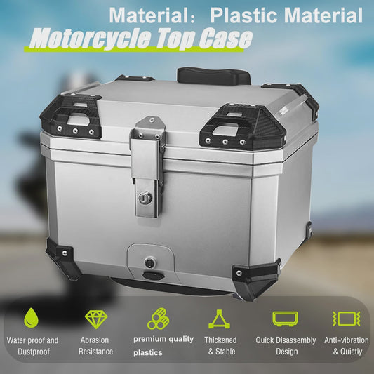 45L Universele Motor Topkoffer - Waterdicht & Schokabsorberend Bagagekoffer met 2 Sleutels