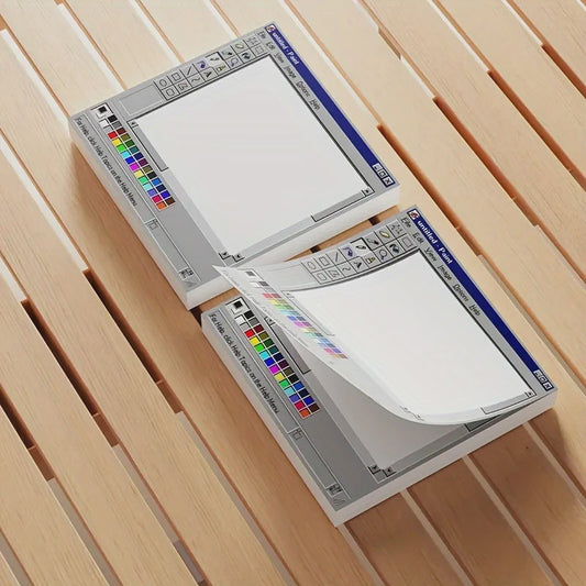 Vintage Paint Interface Sticky Notes - 50 Vel Vellen voor Kunstenaars & Kantoor