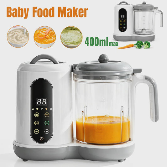 4-in-1 Slimme Babyvoeding Maker: Stoom, Pureer & Mix met Digitaal Display
