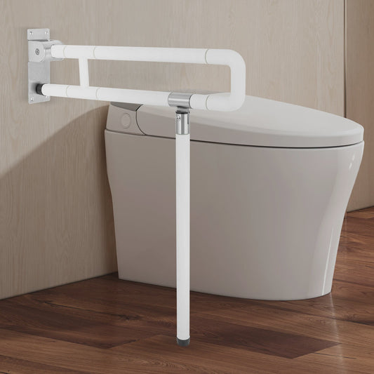 Klapbare Toiletbeugel met Steunpoot - Veiligheid en Ondersteuning bij het Toilet
