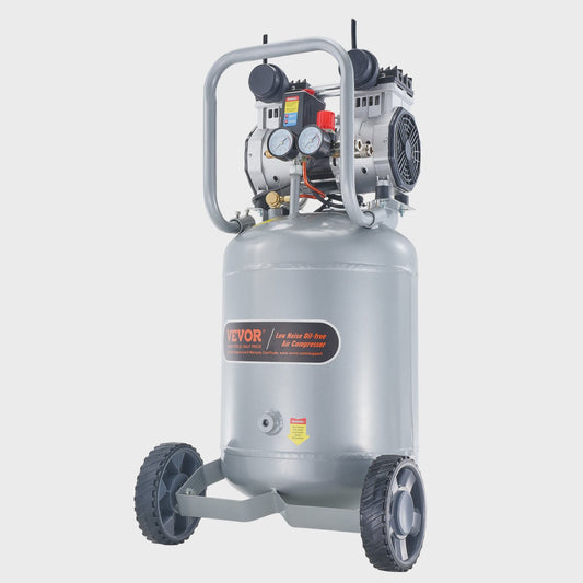 Krachtige 13 Gallon Olievrije Aircompressor 2HP - Draagbaar voor Werkplaats & Doe-het-zelf