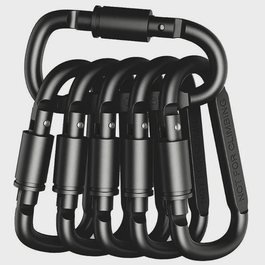 Set van 4-6 Aluminium Karabiners - Veelzijdige Clips voor Sleutels, Camping en Outdoor